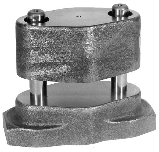 Oprawy słupowe z żeliwa szarego / Cast iron pillar die-sets Norma Opis Zastosowanie Description Applications 51120 Podobna do DIN 9816, kształt D Typ prowadzenia 3 / 4 / 6 Okrągła powierzchnia