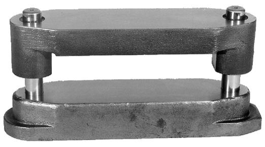 Oprawy słupowe z żeliwa / Cast iron pillar die-sets Norma Opis Zastosowanie Description Applications 51200 Podobna do DIN 9812, kształt C Typ prowadzenia 3 / 4 / 6 Prostokątna powierzchnia robocza,