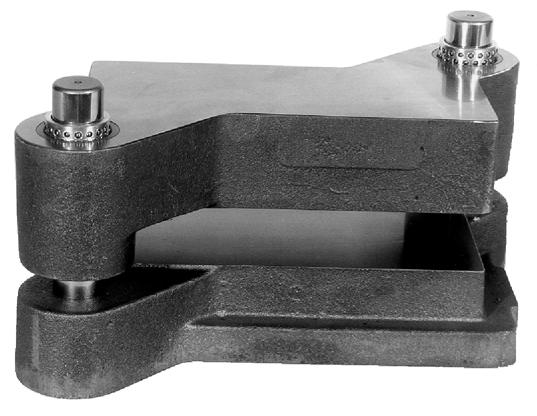 Similar to DIN 9812, shape C Guide type 3 / 4 / 6 Rectangular working surface, centrally positioned pillars, thin top bolster. For all types of press tools, in particular for rectangular parts.