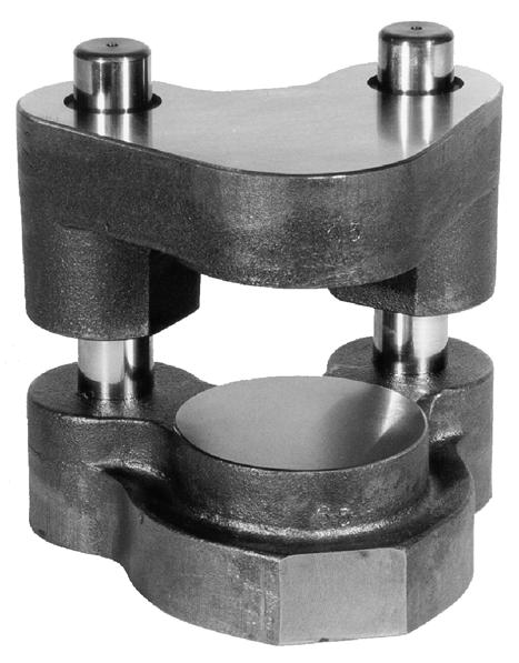 Oprawy słupowe z żeliwa / Cast iron pillar die-sets Norm Opis Zastosowanie Description Applications 51401 Podobna do DIN 9822, kształt C Typ prowadzenia 3 / 4 / 6 Prostokątna powierzchnia robocza,