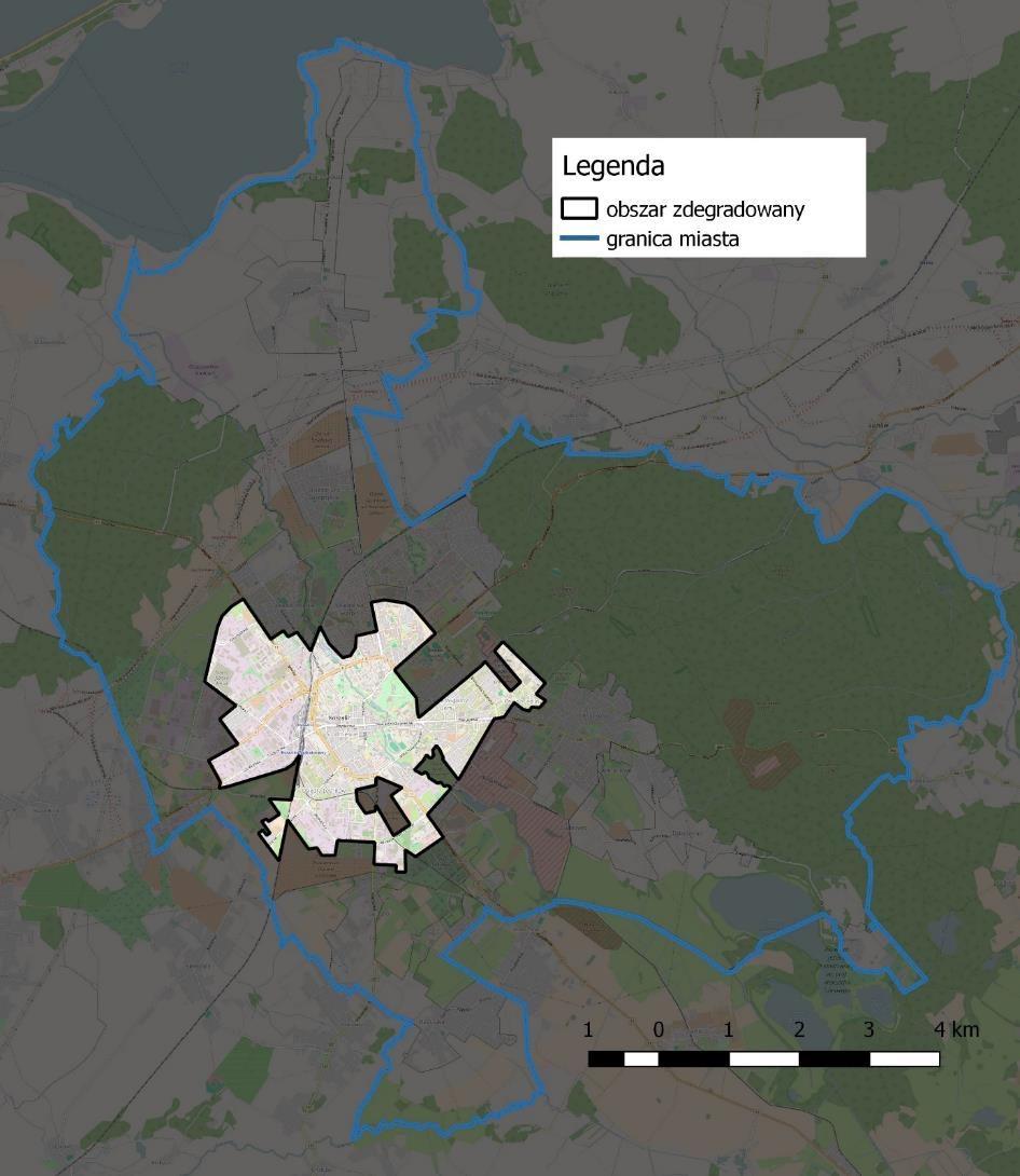 Rysunek 3. Obszar zdegradowany w Koszalinie.