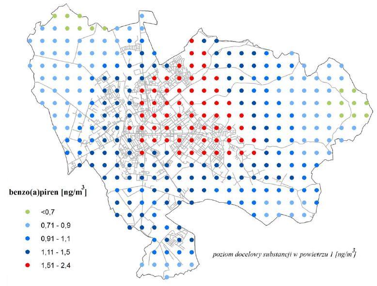 5.3.2 Jakość powietrza Obszary przekroczeń dopuszczalnego stężenia benzo(α)pirenu w powietrzu obejmują centralną część Koszalina oraz obszary na północny-wschód i wschód od centrum, w tym obszar