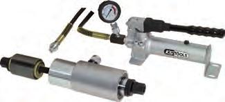 1 Elektryczna pompa hydrauliczna Dwustopniowa dla prosto działającego cylindra prasy Zawór bezpieczeństwa jako zabezpieczenie przed przeciążeniem Użyteczna objętość zbiornika 1900 cm³ = 1,9l Wraz z