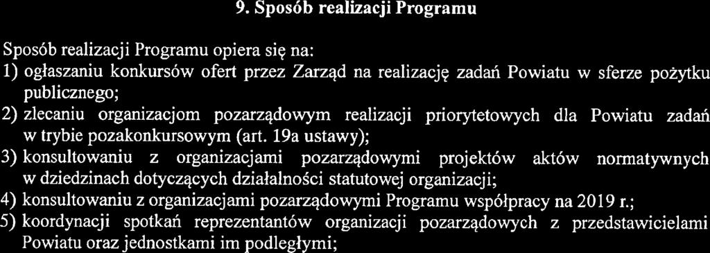 będzie odbywała się: 1) w formie finansowej -- zlecenie organizacjom pozarządowym realizacji zadań Powiatu przez a) powierzenie -- sfinansowanie realizaclji zadania przez Powiat, b) wspieranie -