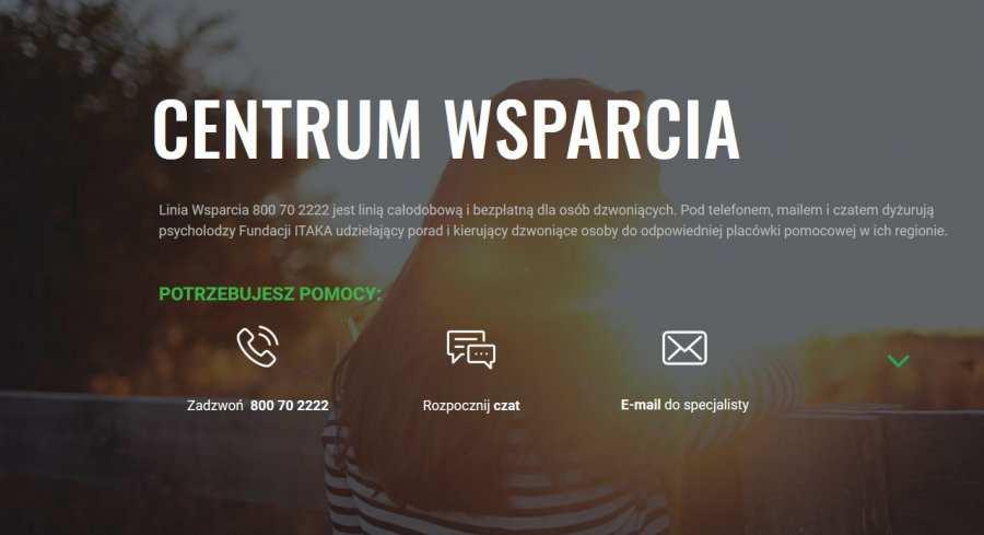 Centrum Wsparcia dla osób w stanie kryzysu psychicznego Całodobowa, bezpłatna pomoc przez 7 dni w tygodniu i wsparcie telefoniczne dyżurnych specjalistów: psychiatrów, psychologów, prawników i