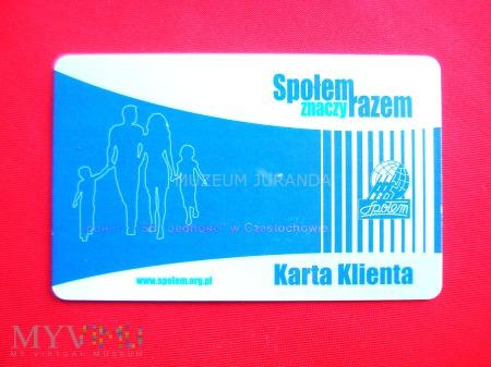 Karta lojalnościowa "Społem" 208-2-4 Karta lojalnościowa "Społem" Muzeum a 20 Lojalnościowa Karta Klienta programu "Społem znaczy Razem",wydana przez "Społem" Powszechną