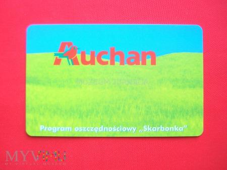 Karta lojalnościowa Auchan 208-2-4 Karta lojalnościowa Auchan Muzeum a 205 Karta oszczędnościowego programu "Skarbonka" wydana przez sieć hipermarketów Auchan.