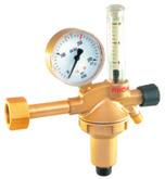 Reduktor ciśnienia butli Flowmeter - 1-stufig według DIN EN ISO 2503 i EN 13918 DIN-Control z przepływomierzem z przyłączem według DIN 477-1 Uwaga: przepływ jest regulowany na zaworze odcinającym