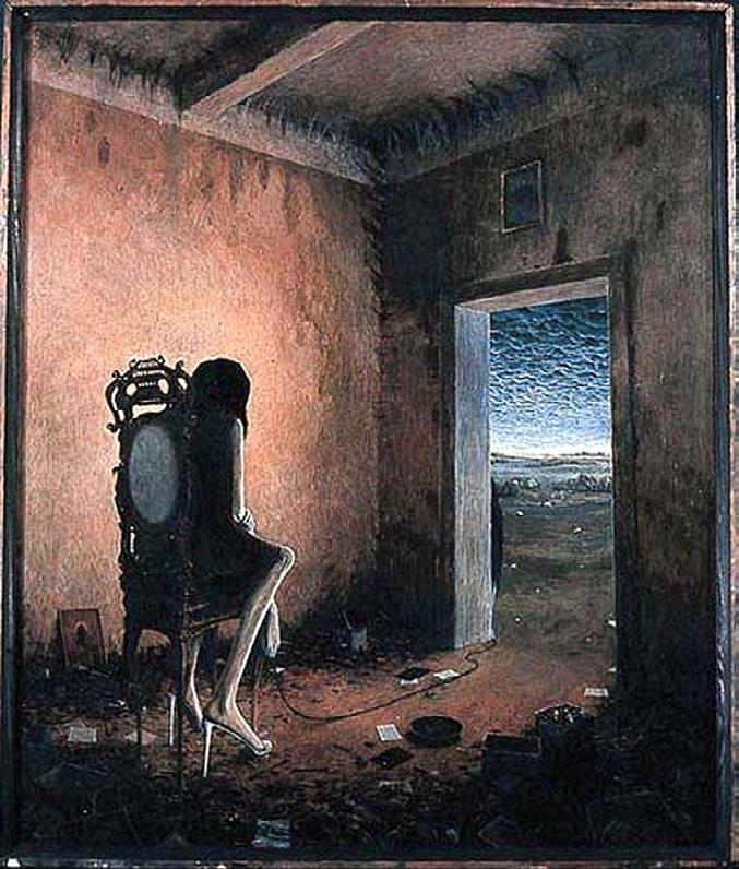 Zdzisław Beksiński - Bez tytułu, 1976 z nią.