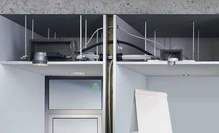 Puszki przeciwpożarowe Puszka rozgałęźna HWD 15 do ścian w budownictwie okrętowym klasy B15 INSTALACJA PODTYNKOWA Grubość płyty 7-40 mm 0,2-40 mm Głębokość 54,5 mm 54,5 mm Średnica otworu Ø 74 mm 74