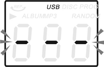 USB 1. Az USB mód aktiválásához előbb a CD/USB gombot, majd ezt követően a FUNCTION gombot nyomja meg. A kijelzőn a következő jelenik meg: - - -, és feltűnik az USB ikon. 2.
