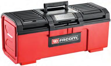 Skrzynka narzędziowa TOOL BOX - mała - 16" z zamknięciem automatycznym Otwarcie zatrzasku jedną ręką i samozamykające.