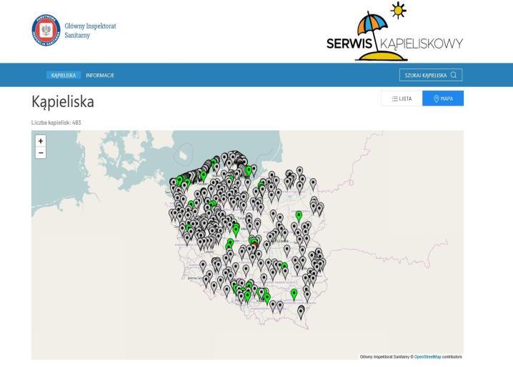 punktów pobierania próbek wody z kąpieliska do badań Badanie próbek wody z kąpieliska przed sezonem kąpielowym oraz w przypadku