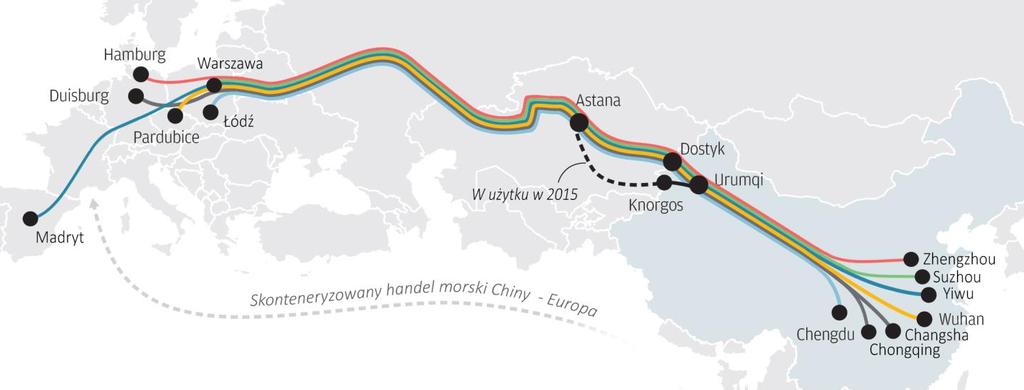 dystrybucyjnym towarów. Konieczne są jednak inwestycje infrastrukturalne zapewniające ciągłość korytarza transportowego oraz działania polegające na eliminacji wąskich gardeł (np. kontrola graniczna).
