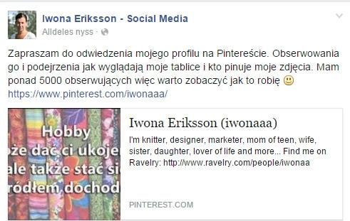 Zaproś znajomych z Facebooka do obserwowania twojego konta na Pintereście. Na pewno wielu z twoich znajomych, lub fanów twojej Facebookowej strony nie wie w ogóle, że masz konto na Pintereście.