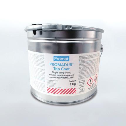 FARBY I NATRYSKI DO ZABEZPIECZEŃ KONSTRUKCJI PROMADUR Top Coat PROMADUR Top Coat jest jednoskładnikową powłoką wierzchnią stosowaną w celu poprawy odporności na wilgoć i