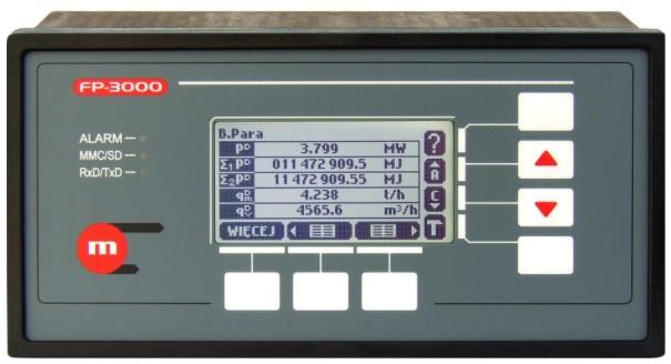 Funkcje alarmowo sterujące, 4 przekaźniki wyjściowe Zaawansowana rejestracja wyników pomiarów w oparciu o wyjmowane karty pamięci MMC/SD Graficzny wyświetlacz LCD z podświetlaniem w kolorze białym