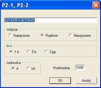 rys. 3.3.24 Następnie konfigurujemy kanał : - opis w polu opisowym wpisujemy dowolny opis kanału - wejście wybieramy rodzaj wejścia jakie konfigurujemy Uwaga!