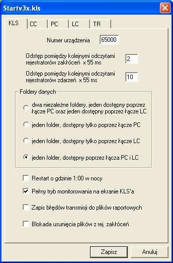 rys.5.2.4 W zakładce KLS możemy : - wprowadzić własny numer KLS (standartowo ustawiony 65000).