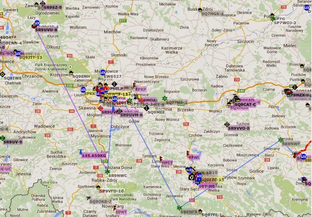 APRS mapa
