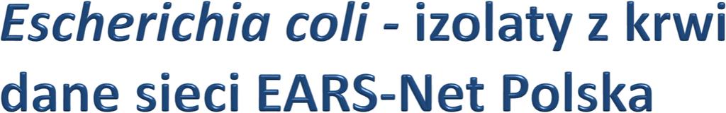 70,0% 60,0% 50,0% 40,0% 30,0% 20,0% 10,0% 0,0% Escherichia coli -odsetek opornych 2010 2011 2012 2013 2014 2015 2016