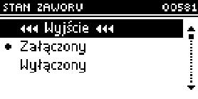 Kontrola temperatury Parametr ten decyduje o częstotliwości próbkowania (kontroli) temperatury wody za zaworem do instalacji C.O. lub C.W.U.