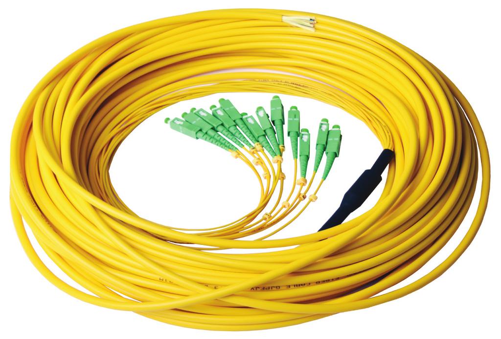 OFIBER multipatchcord SC APC multipatchcord światłowodowy G.657A2 do 24 włókien włókna w standardzie G.657A2, opcjonalnie G.