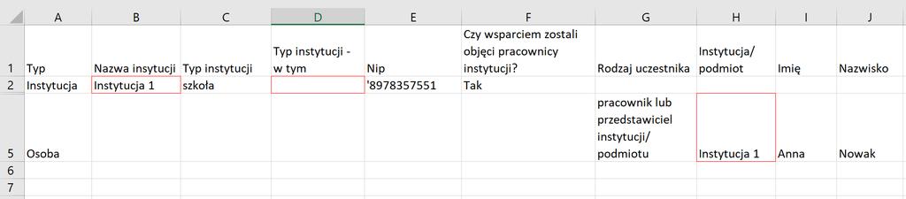Przy wystąpieniu komunikatu z błędem przy jego analizie należy wziąć pod uwagę cały plik.