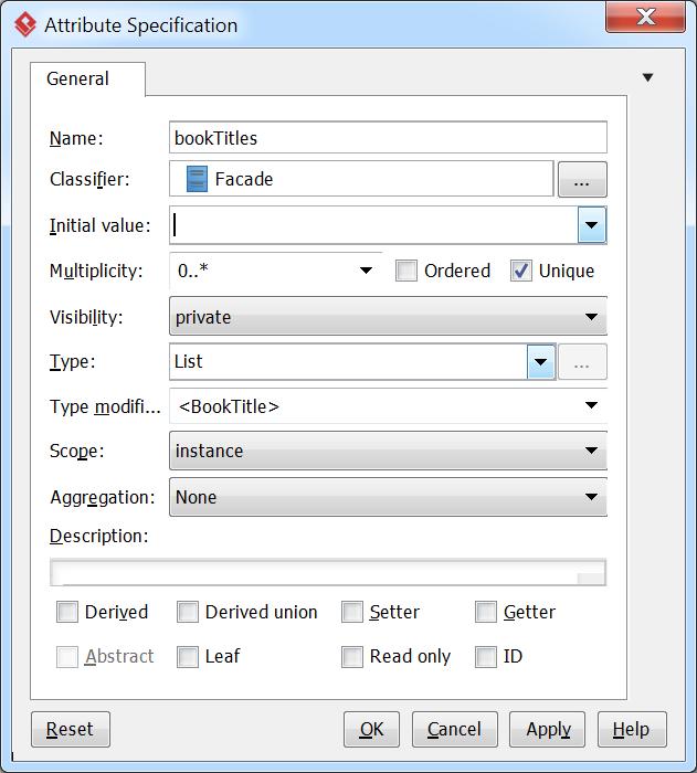 Po zaznaczeniu dodanego atrybutu należy kliknąć na prawy klawisz myszy i wybrać pozycję Open Specification i następnie przejść do edycji nowego atrybutu.