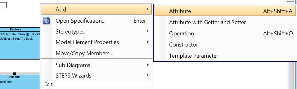 Metody typu set i get można ukrywać oraz dodawać na diagramie klas.