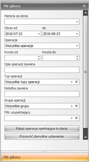Skopiuj do schowka Funkcja ta pozwala na skopiowanie informacji o zaznaczonej operacji do schowka systemowego, a następnie wklejenie jej w innej aplikacji za pomocą klawiszy Ctrl+V.