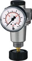 Regulator ciśnienia Serie Standard Niezależny od ciśnienia na wejściu i sterowalny zwrotnie membranowy regulator ciśnienia z odpowietrzaniem wtórnym. Ciśnienie wejściowe bar maks. 16 (w wersji rozm.
