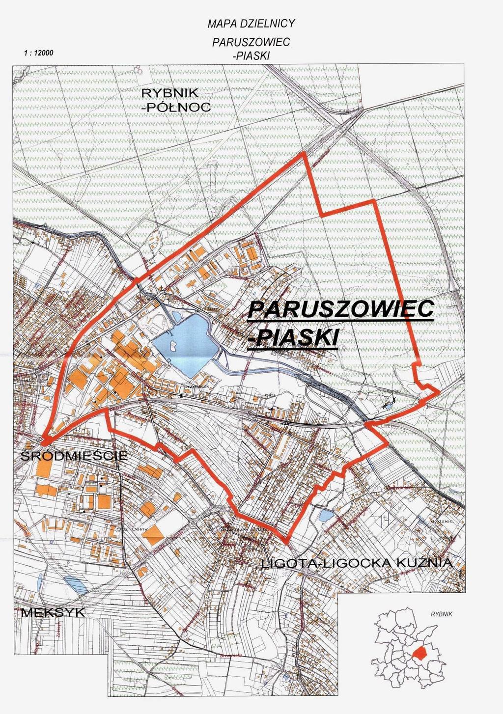 Załącznik Nr 1 do Statutu Dzielnicy Paruszowiec-Piaski1) 1) W brzmieniu ustalonym przez 1 ust. 2 uchwały Nr 426/XXXIII/2008 Rady Miasta Rybnika z dnia 19 listopada 2008 r.