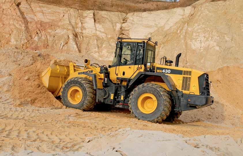 Solidne i niezawodne Zaprojektowane i produkowane przez Komatsu Silnik, układ hydrauliczny, układ napędowy i mosty napędowe są produkowane przez Komatsu.
