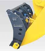 Szybkozłącze hydrauliczne Wymiana narzędzia roboczego w ładowarce WA430-6 wyposażonej w szybkozłącze uniwersalne lub szybkozłącze HD z klinami blokującymi to kwestia sekund.