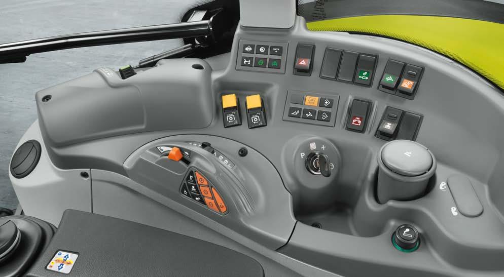 Wszystko na właściwym miejscu. Prawa konsola obsługowa Komfort i wydajność na najwyższym poziomie. Elektroniczne zawory hydrauliczne.