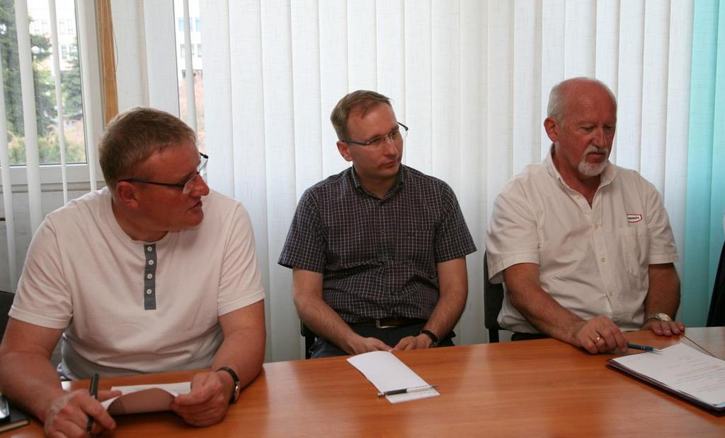 Maciej Lewandowski; Ryszard Krzyżanowski, Ryszard Cieszyński, Jerzy Chylewski Spotkanie członków Zarządu SGP w Bydgoszczy z seniorami zawodu Prezes Bolesław Krystowczyk dał pod rozwagę obecnych