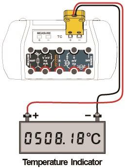 INSTRUKCJA OBSŁUGI ADT221A, ADT222A, ADT223A 8.3.13 Symulacja termopar. Zobacz tabelę 5-3 zawierającą informację o dostępnych typach termopar. Postępuj jak, poniżej, aby symulować termoparę: 1.