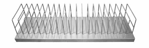 SYSTEMY EKSPOZYCJI NARZĘDZI Półka na piły MW012-022 Akcesoria POS MW012-022 z 19 przegrodami nalepki magnetyczne do półki Półka MW012-022 dedykowana jest do ekspozycji narzędzi tarczowych/dyskowych