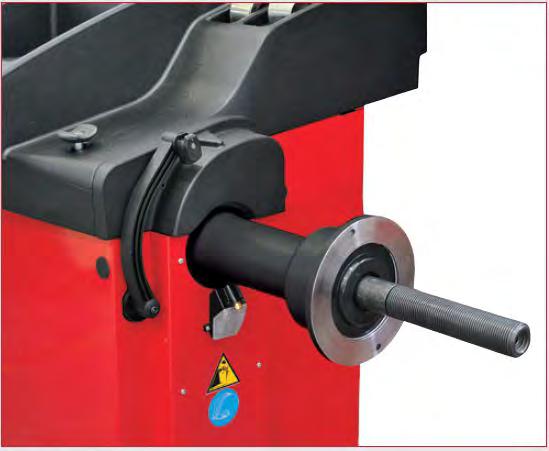 The adhesive weights can be positioned extremely rapidly using the laser pointer at 6 o clock.