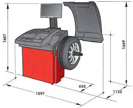 DANE TECHNICZNE / TECHNICAL DATA 115/230 V -1ph - 50/60 Hz Napięcie zasilania /Power supply voltage Ciśnieniowe zasilanie sprężonym powietrzem / Pneumatic air supply pressure 6/8 bar Średnica wałka /
