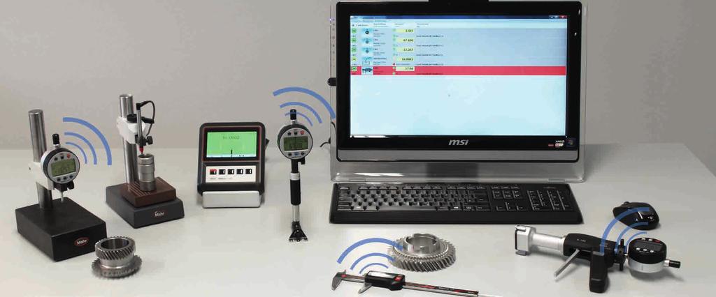 Konwencjonalne stanowisko pomiarowe z połączeniem przewodowym SKORZYSTAJ Z WYJĄTKOWYCH ZALET Łącze danych Integrated Wireless Połączenie przewodowe Zasięg Maks. 6 m Maks.
