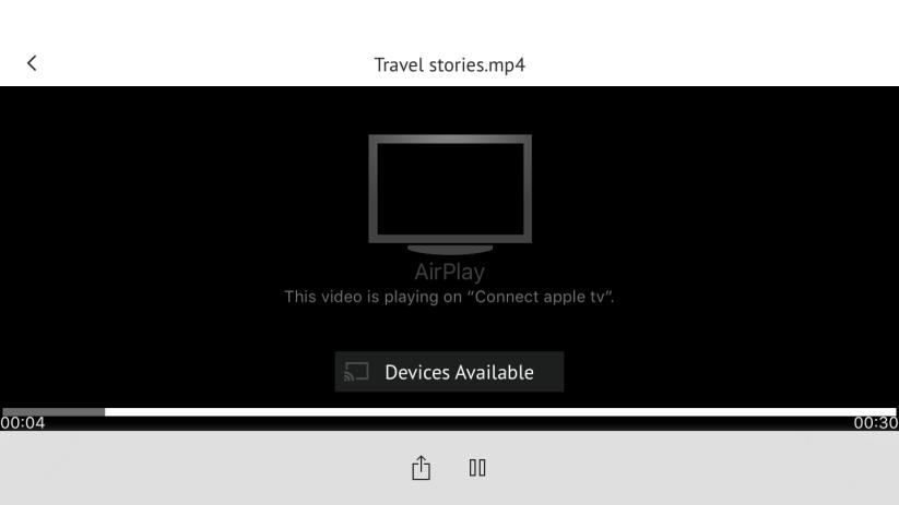 Na telefonie lub tablecie przesuń palcem od dołu, aby wyświetlić menu stanu ios. Kliknij AirPlay. Wybierz urządzenie Apple TV, któremu chcesz udostępnić multimedia. 3.
