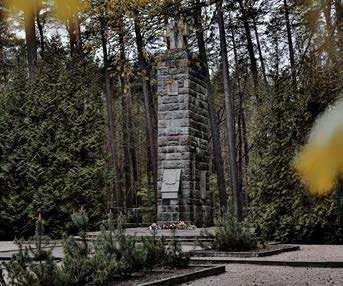 Pomnik główny Przy szosie wiodącej z Wejherowa w stronę Pucka i Półwyspu Helskiego stoi pomnik poświęcony ofiarom zbrodni piaśnickiej.