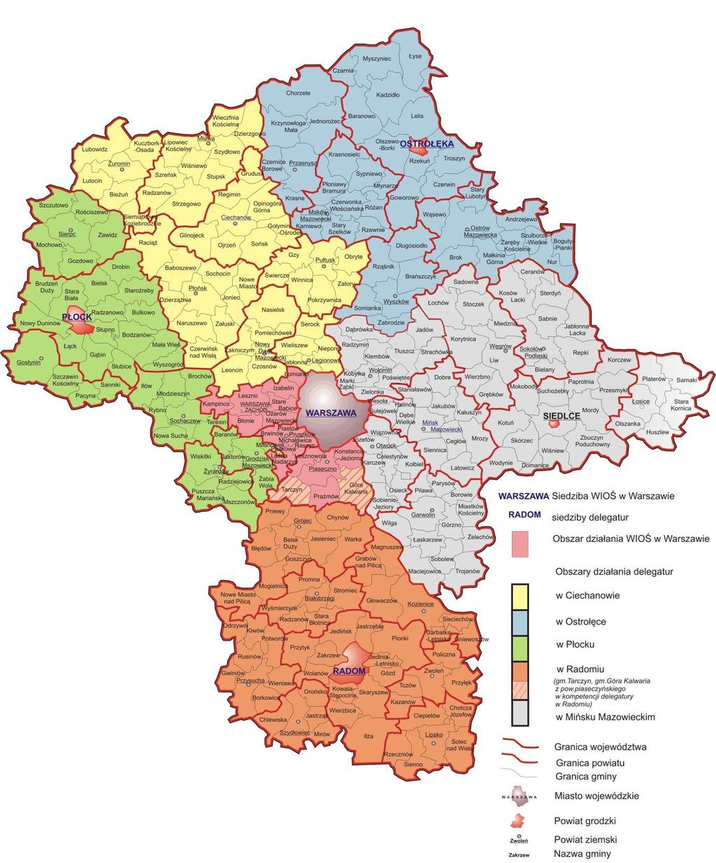 Załącznik nr 2 Obszar działania Wojewódzkiego Inspektoratu