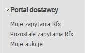 Rysunek 3 Rozwinięcie/zwinięcie zawartości sekcji menu W celu zwiększenia powierzchni obszaru roboczego, użytkownik ma możliwość ukrycia menu.