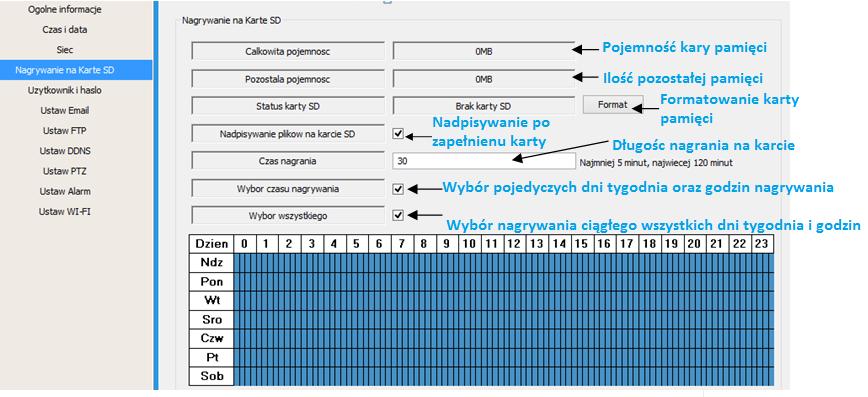 (Jeżeli karta nie będzie nadal widoczna należy kartę wyjąć z kamery i sformatować ją na komputerze, gdy karta nadal nie jest rozpoznawalna proszę spróbować na innej karcie pamięci) Dzięki