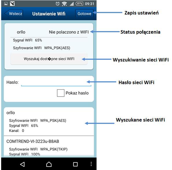 Aby to zrobić należy wejść do ustawień WiFi następnie nacisnąć [Wyszukaj dostępne sieci WiFi].