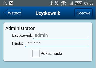 XIV. APLIKACJA MOBILNA Ustawienia Użytkownika Ustawienia te umożliwiają zmianę