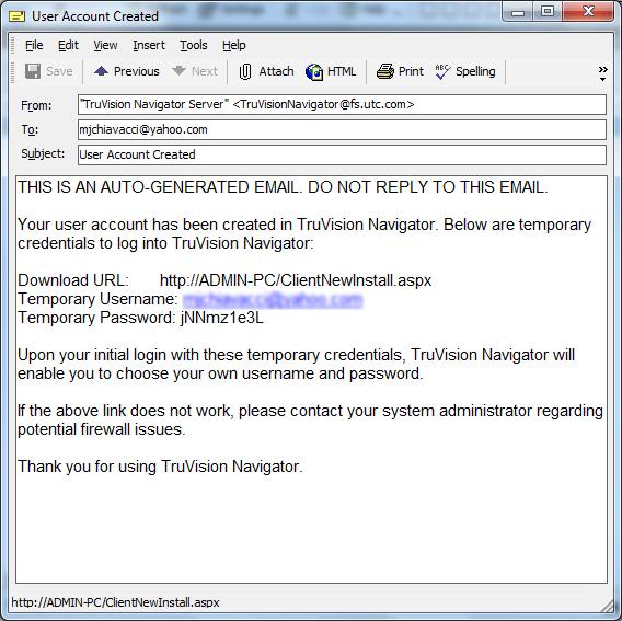 Rozdział 4: Ustawienia programu TruVision Navigator Konfiguracja SMTP Protokół Simple Mail Transfer Protocol (SMTP) jest standardem wysyłania wiadomości e-mail przez Internet.